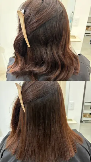 ミディアム 栗原 響のヘアスタイル