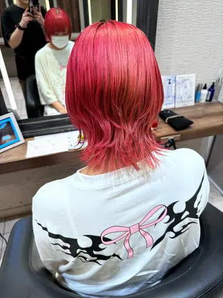 ショート 🐺ウルフ× ハイトーン🐺MOEのヘアスタイル