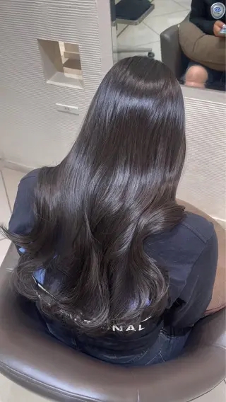 ロング カラー 💖大人韓国ヘア💖 韓国艶カラー【銀座】のヘアスタイル