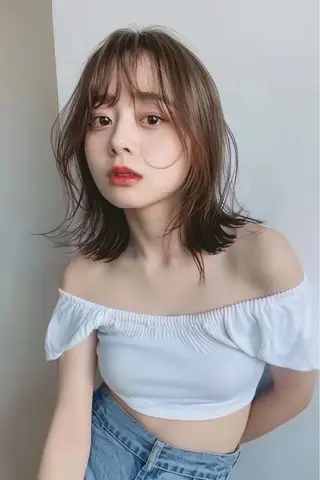 セミロング 最新ケアカラー 髪質改善YUTOのヘアスタイル