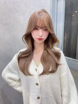 セミロング カラー ✨レイヤー/韓国 /✨ヘア山下　遥のヘアスタイル