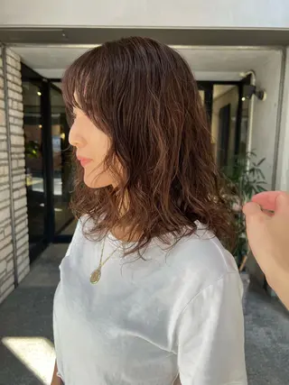 ミディアム パーマ NERO 松井 隆人のヘアスタイル