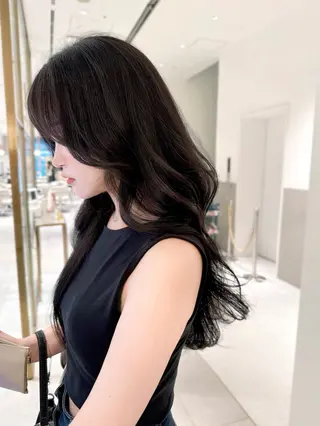 ロング カラー 韓国ヘア/レイヤー/ 顔まわり/りょーとのヘアスタイル