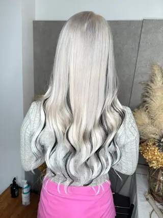 ロング 植田 /エクステ /ブリーチ/髪質改善のヘアスタイル