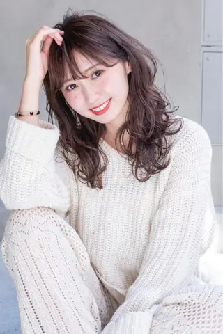 セミロング カラー ヘアアレンジ 山崎 澪 レイヤーカット/大宮のヘアスタイル