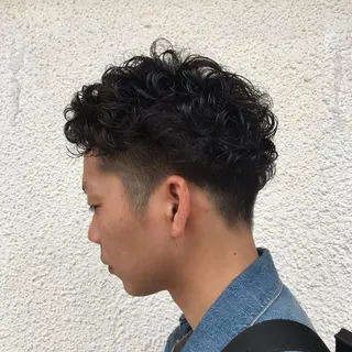 ショート カラー パーマ メンズ JUNTA 梅田茶屋町のヘアスタイル