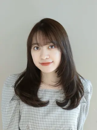 セミロング カラー 髙木美緒🌿 レイヤー/アレンジのヘアスタイル