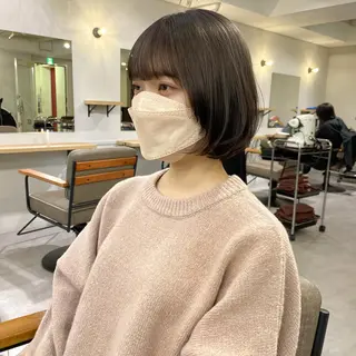 ショート カラー レイヤーパーマ＊ 顔まわり似合わせのヘアスタイル