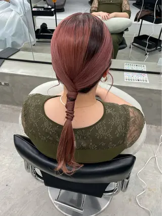 ロング エクステ/大人可愛い カラー🩷RINAのヘアスタイル