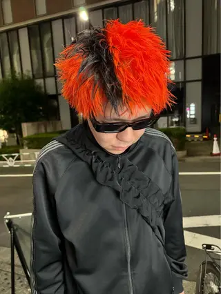 ショート カラー メンズ デザイン/ハイトーン 指名No.1パフのヘアスタイル