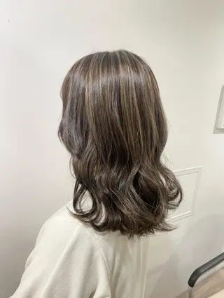 セミロング たなか もえなのヘアスタイル