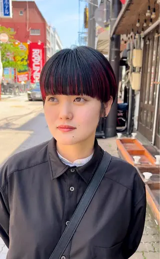 ショート 紙屋町ショート /ボブ　パーマ河内蓮のヘアスタイル