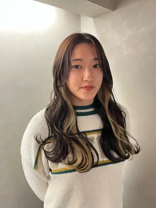 ロング カラー ioeわかめようじ/ 縮毛矯正/髪質改善のヘアスタイル