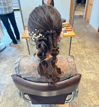 セミロング カラー ヘアアレンジ RINA 🦋🫧のヘアスタイル