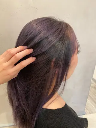 セミロング カラー 池西 佳穂のヘアスタイル