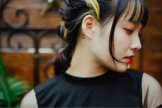 ミディアム ヘアアレンジ 遊佐 瑞紀のヘアスタイル