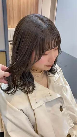 ミディアム カラー ヘアアレンジ GOTODAY  神戸三宮店所属・Hatanaka Airiのヘアスタイル