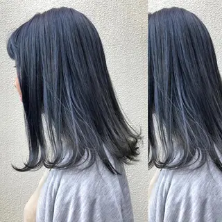 ミディアム カラー ツキノキ ミナのヘアスタイル