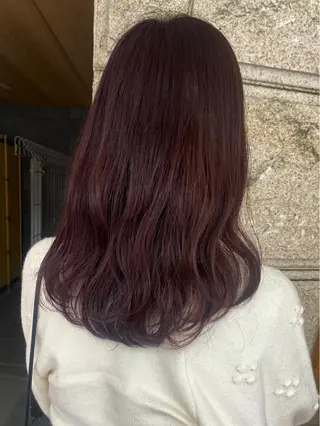 ミディアム カラー 藤原 侑香のヘアスタイル