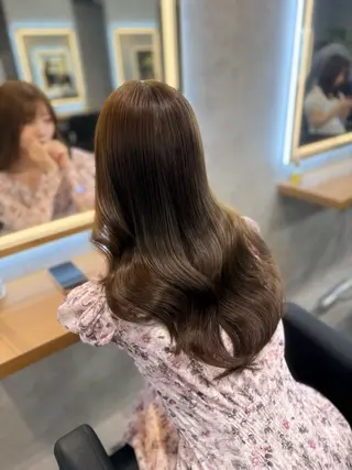 ロング カラー ヘアアレンジ レイヤー×透明感カラ ーHAYATOのヘアスタイル