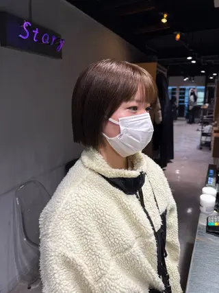 ショート カラー NANAMI🩵 大人可愛い韓国ヘアのヘアスタイル
