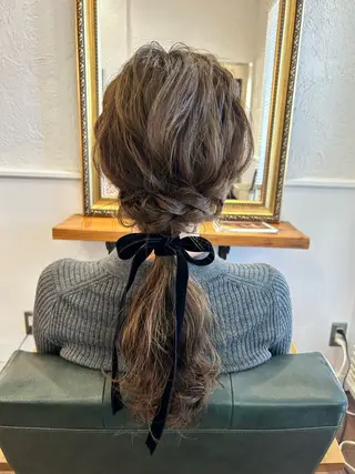 セミロング ヘアアレンジ 江原 彩華のヘアスタイル