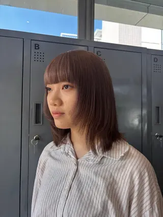 ミディアム ☘️かわいいハイトー ン☘️nonokaのヘアスタイル