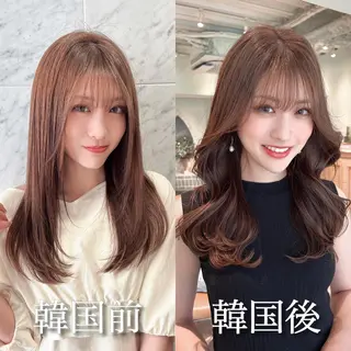 ロング カラー レイヤーカット/ 顔周り 五島巨幹のヘアスタイル