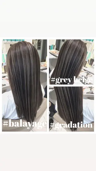 ロング カラー 山崎俊輔/髪質改善 /バレイヤージュのヘアスタイル