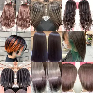 セミロング カラー パーマ ヘアアレンジ 縮毛/レイヤー 韓国/橋口のヘアスタイル