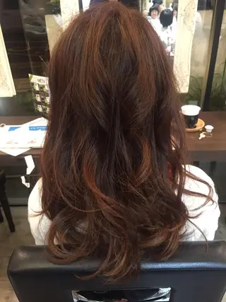 ロング カラー 髪質改善/痛ませ ないカラー/西村航大のヘアスタイル