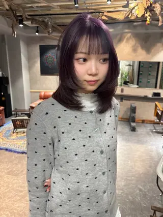 ミディアム パーマ ヘアアレンジ メンズ キッズ 心斎橋美容室 Junのヘアスタイル