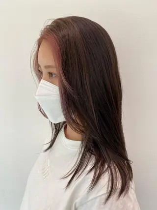 ミディアム パーマ ヘアアレンジ 💕上野美容師☁ ブリーチ💖サワのヘアスタイル