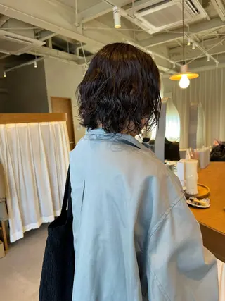 ミディアム パーマ レイヤー/ボブパーマ /垢抜け/タクミのヘアスタイル