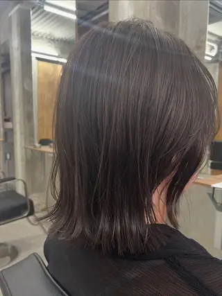 ミディアム カラー Land.所属・【透明感ツヤカラー】 三浦寛之のヘアスタイル