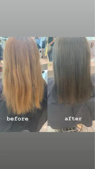 ロング カラー ハイトーンカラー🤍 山下 優華のヘアスタイル