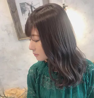 セミロング カラー ヘアアレンジ ❣️髪質改善特化❣️ カモアオイのヘアスタイル