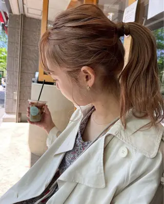 ヘアアレンジ くすみベージュカラー 🪻HARUKAのヘアスタイル