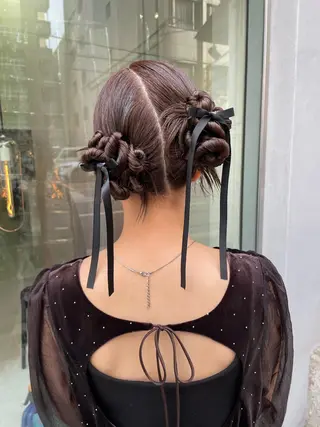 ロング ヘアアレンジ Then所属・mana/ハイトーン /ヘアアレンジ🎀のヘアスタイル