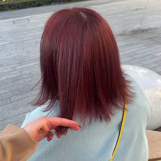 ミディアム カラー 夏井 沙織のヘアスタイル