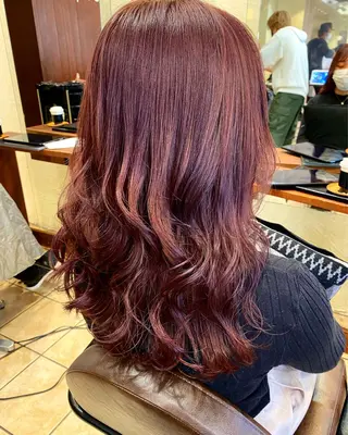 セミロング カラー 髪質改善/艶髪 ミトモリシュウトのヘアスタイル