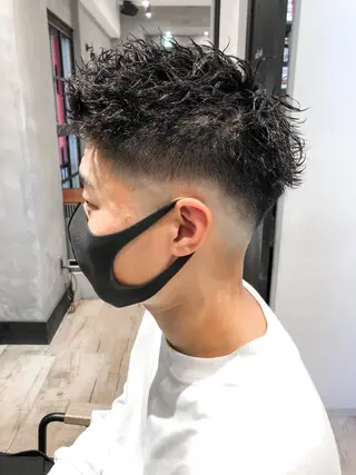 ショート パーマ メンズ amie高崎所属・高崎メンズパーマ 髪質改善TAKEのヘアスタイル