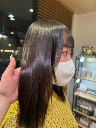 ミディアム パーマ レイヤー/艶カラー /yuan⟡.·のヘアスタイル