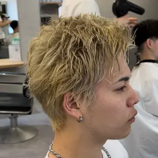 ショート カラー メンズ メンズパーマ特化 美容師/ハルキのヘアスタイル