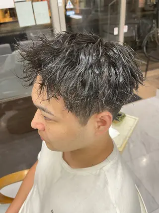 ショート パーマ メンズ ❄️メンズカット 落合諒❄️のヘアスタイル