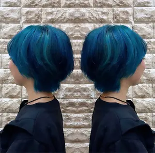 ショート カラー Lin.所属・ハイトーン/デザイン カラー/大輔のヘアスタイル