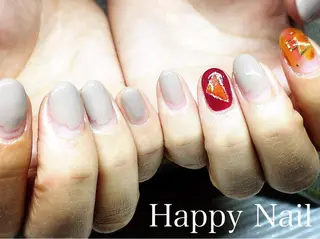 ショート ミディアム セミロング ロング ネイル Happy Nailのネイルデザイン