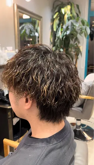 パーマ メンズ レイヤー/透明感/髪 質改善/メンズ/佐藤のヘアスタイル