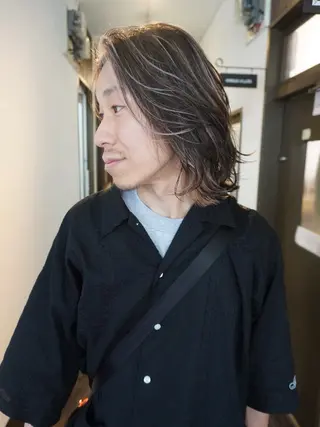 ミディアム メンズ BOW【ボウ】所属・メンズパーマ/本町/ 心斎橋/Takumiのヘアスタイル