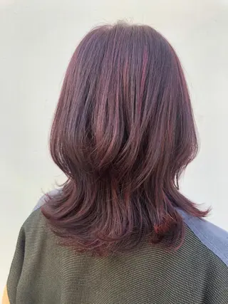 ミディアム カラー 透明感・艶カラー/ 坂田友梨奈のヘアスタイル